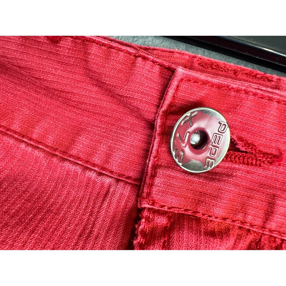 Pepe Jeans Mens Red Paratrooper Cargo Shorts Size 34 Utility Streetwear  y2k‎ - Picture 8 of 11